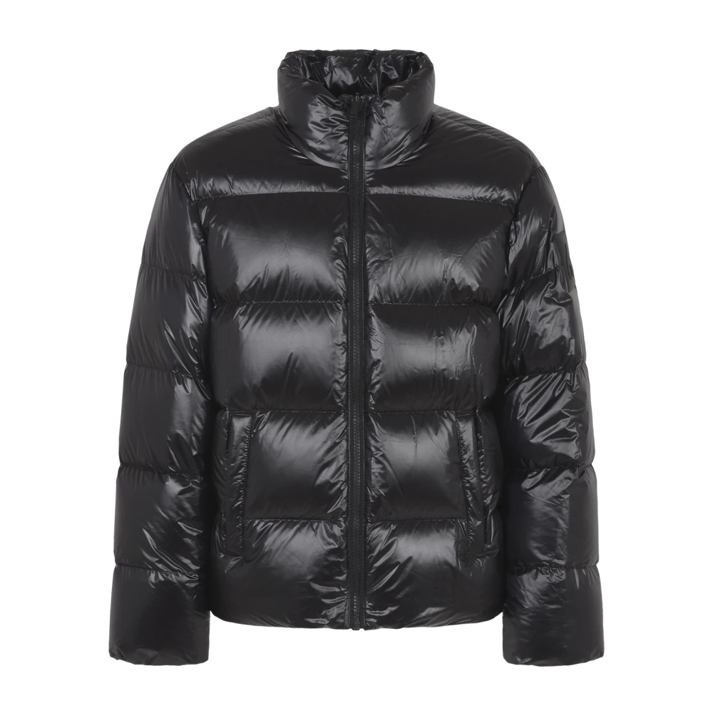 Moose Knuckles Zwarte jas voor mannen Aw24 Black Heren