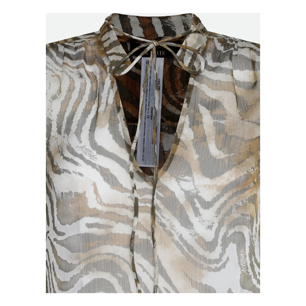 Twinset Animalier Lange Jurk met Pailletten Multicolor Dames