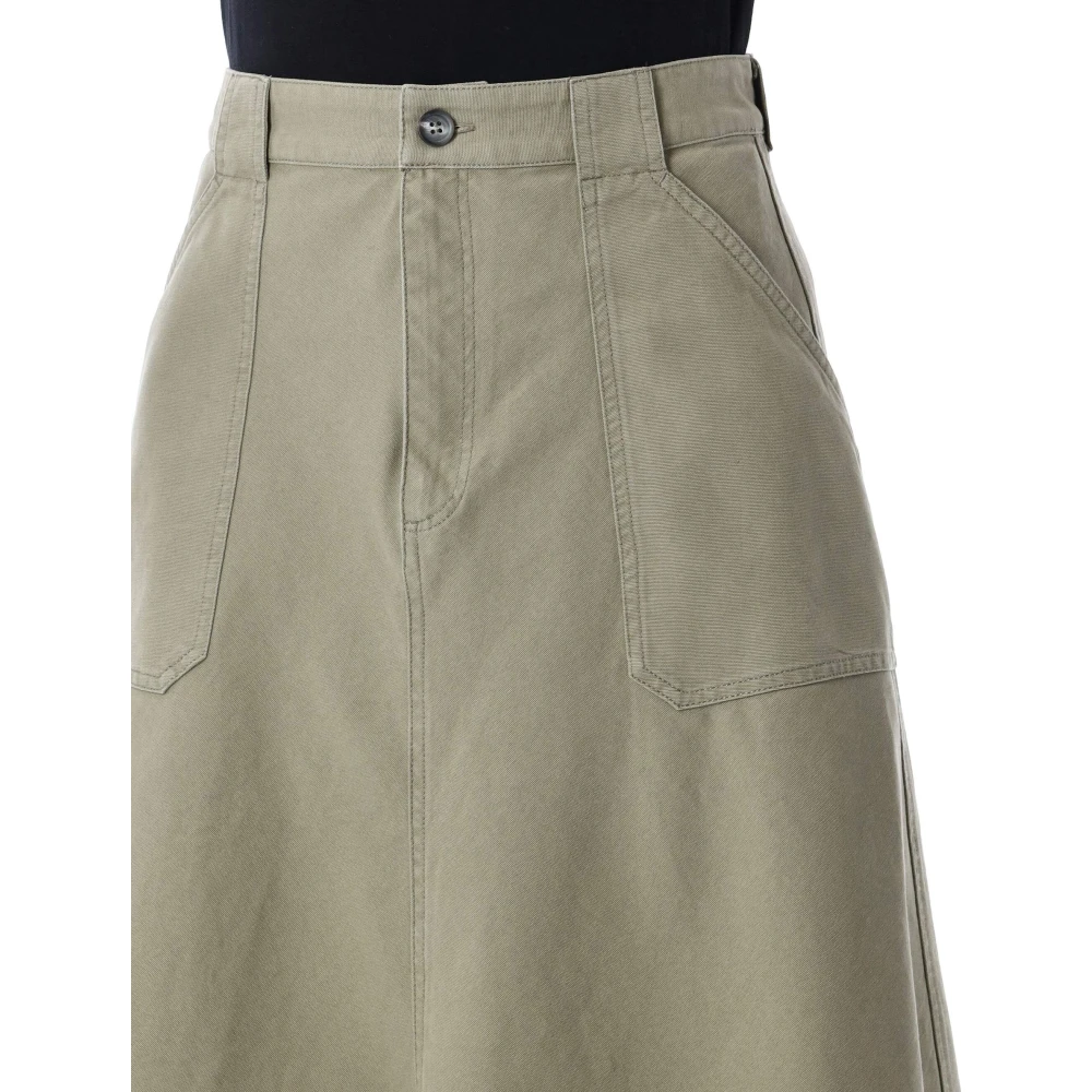 A.p.c. Midi Rok in Laurie Stijl Green Dames