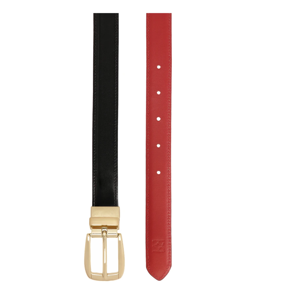 Kazar Rode en zwarte riem met gouden gesp Red Dames