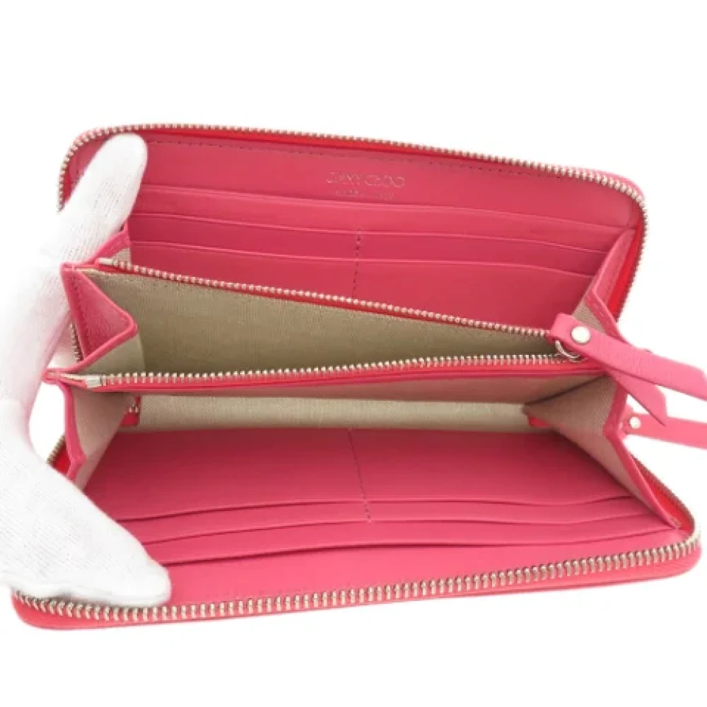 Jimmy Choo Pre-owned Leather wallets Pink Dames