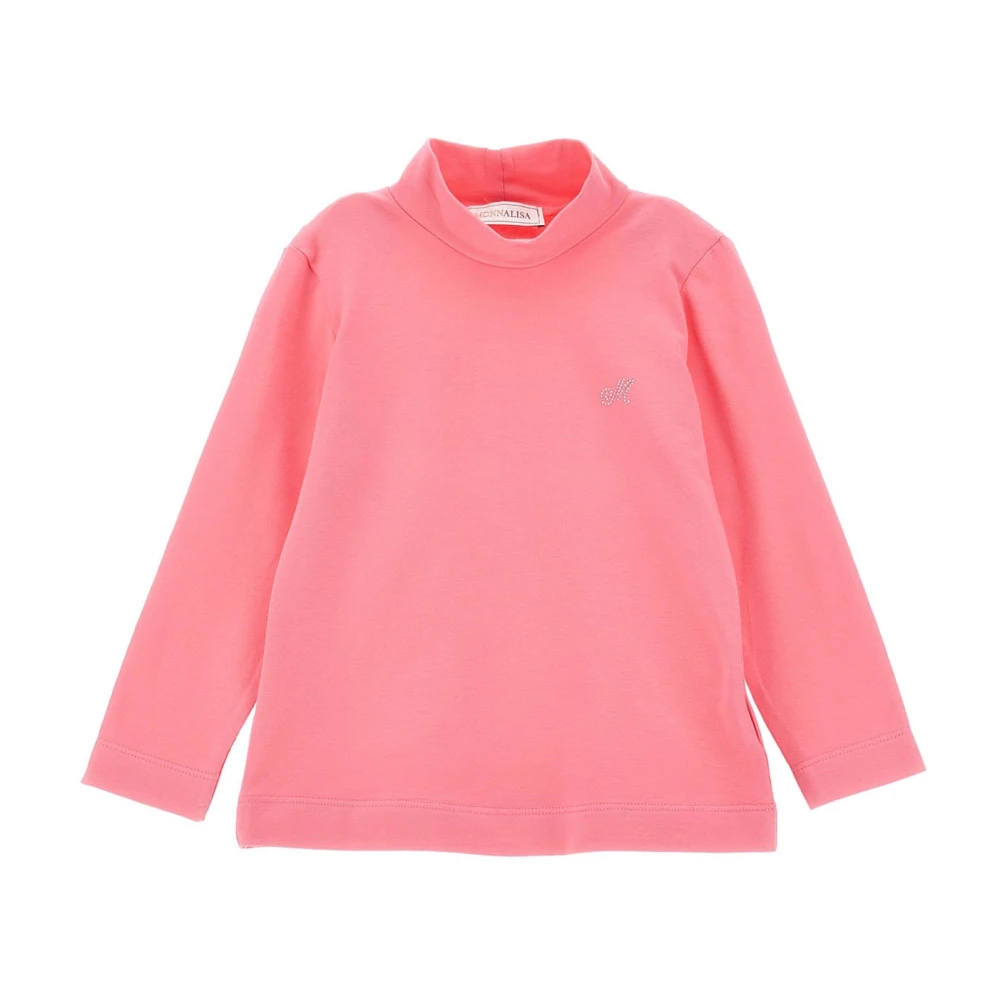 Monnalisa Girls Pink Lupetto In Jersey Elasticizzato - Kids Sweatshirts - 8 Y - Kids