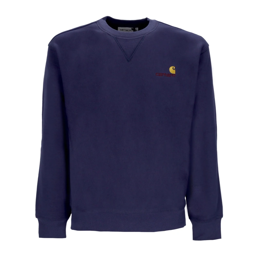 Carhartt WIP Script Enzian Crewneck Sweatshirt Blue Heren