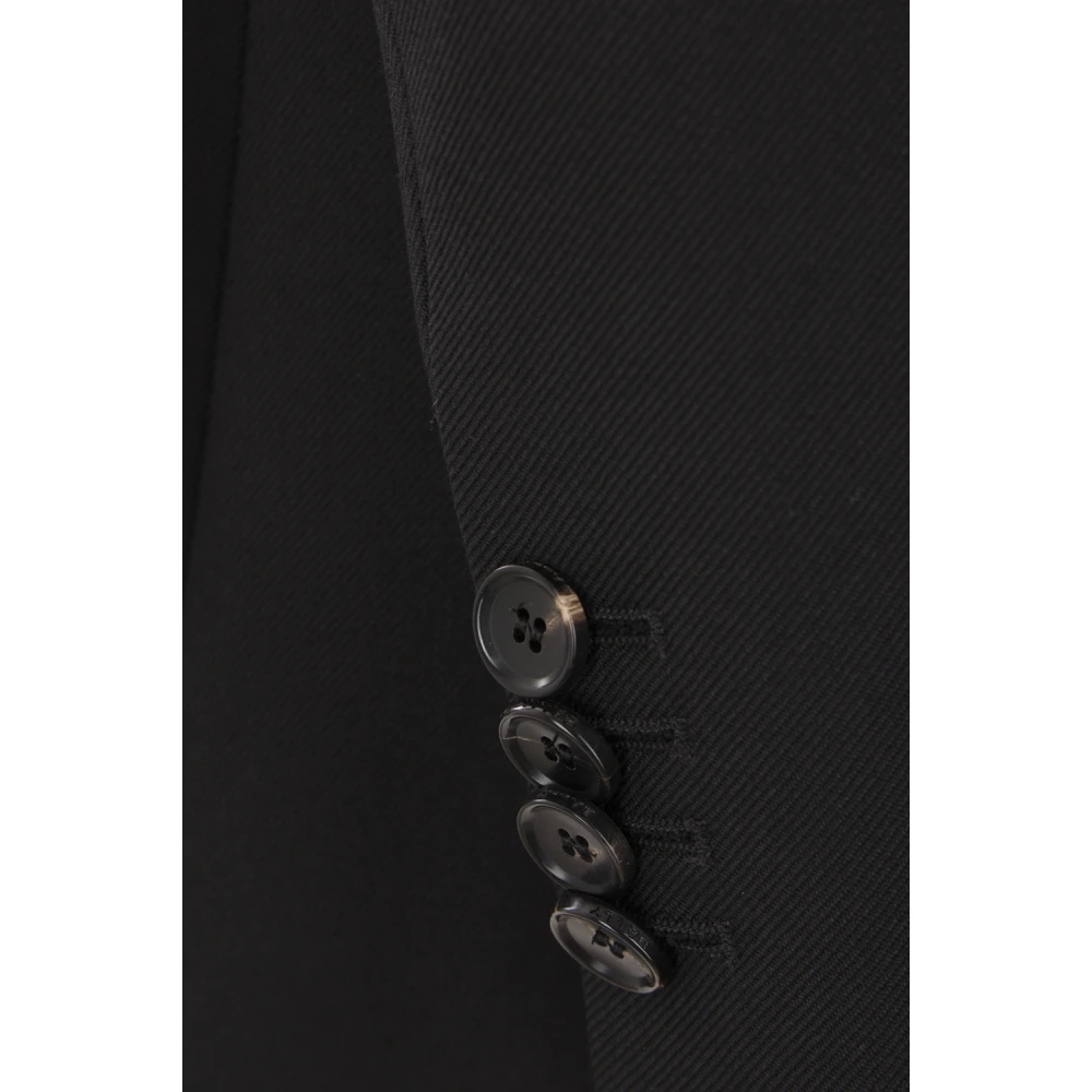 Bally Zwarte Wollen Drill Jas Black Dames