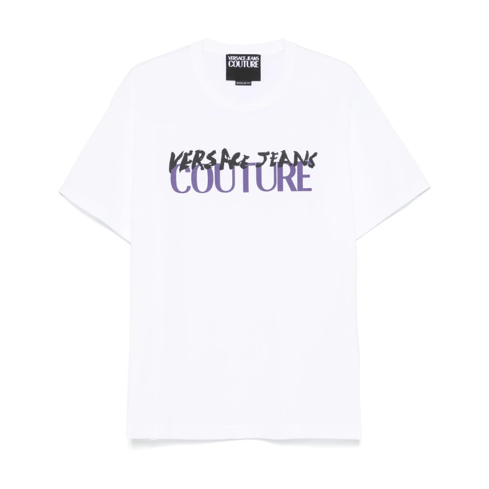 Versace Jeans Couture Witte Crew Neck T-shirts en Polos White Heren