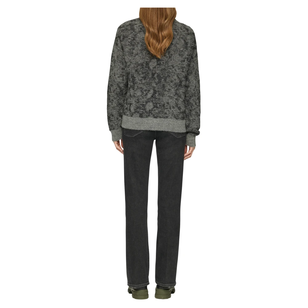 s.Oliver Cardigan met dierenprint en glittergaren Gray Dames