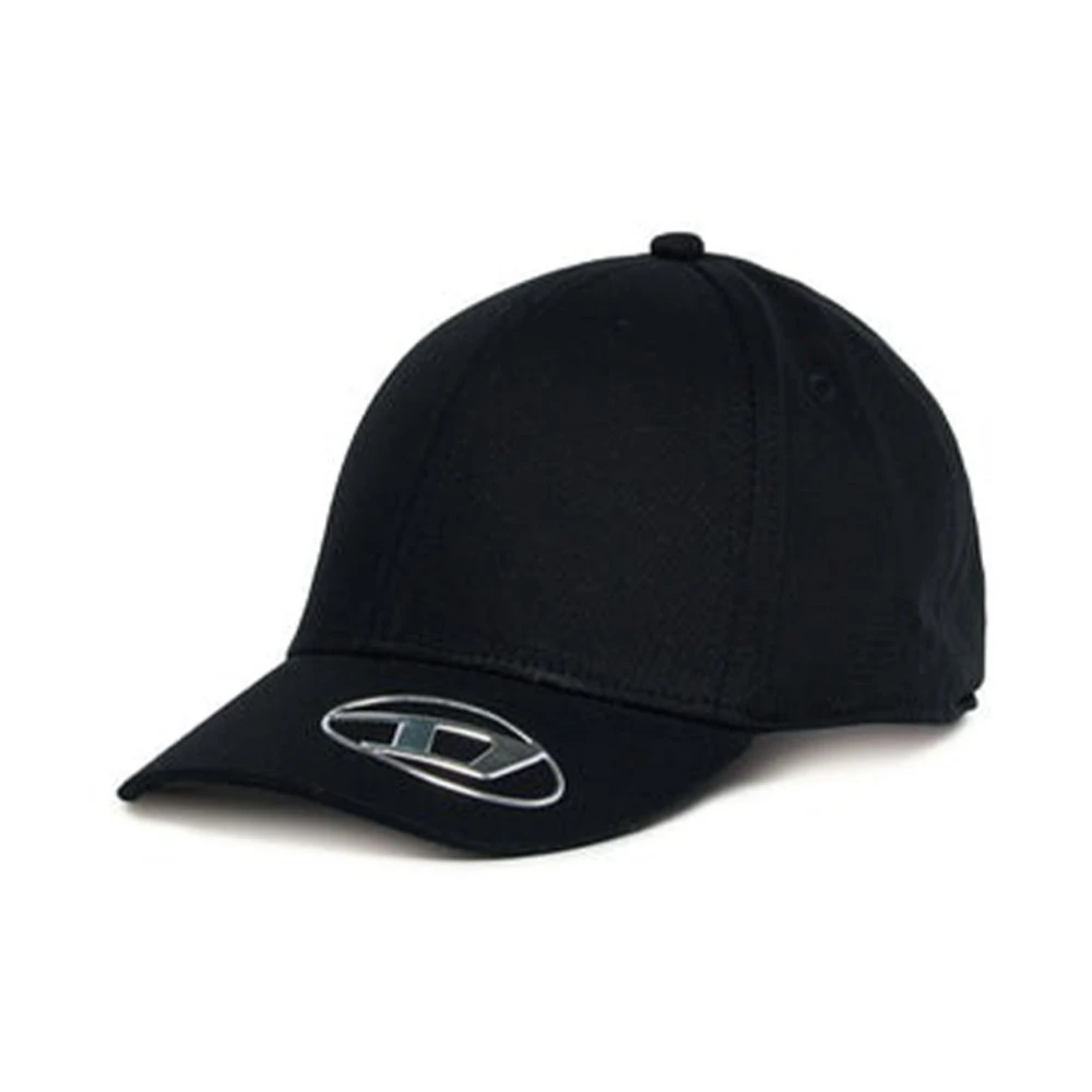 Diesel Men's Black Hats & Caps, L, Baseball Cap