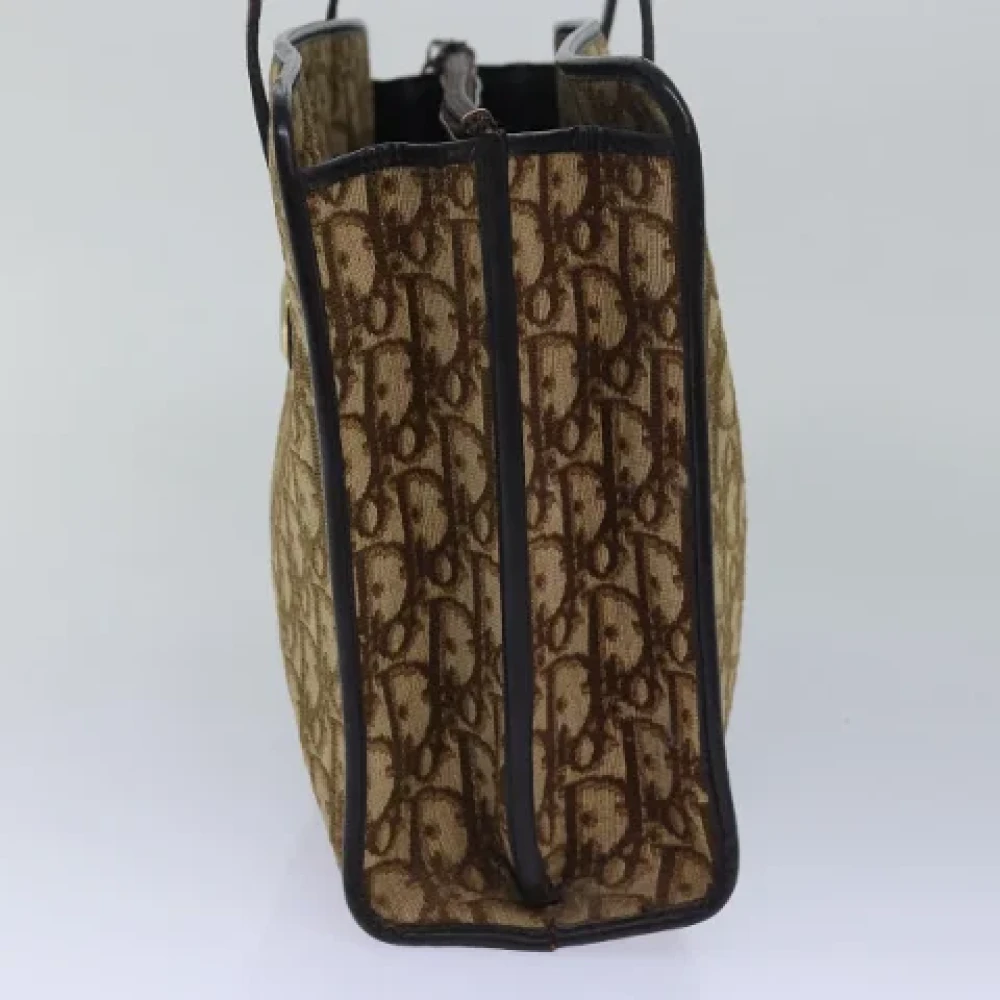 Dior Vintage Pre-owned Canvas handbags Brown Dames