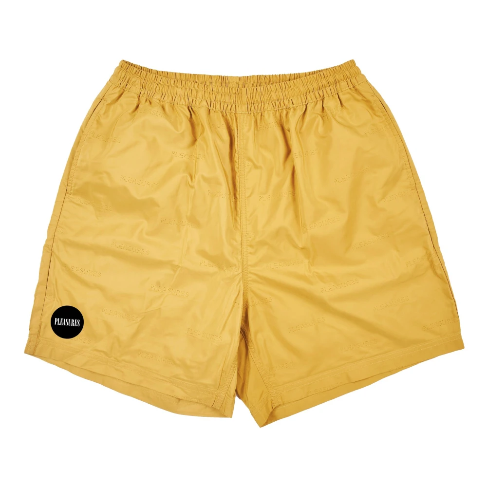 Pleasures Actieve Nylon Shorts Mosterd Yellow Heren