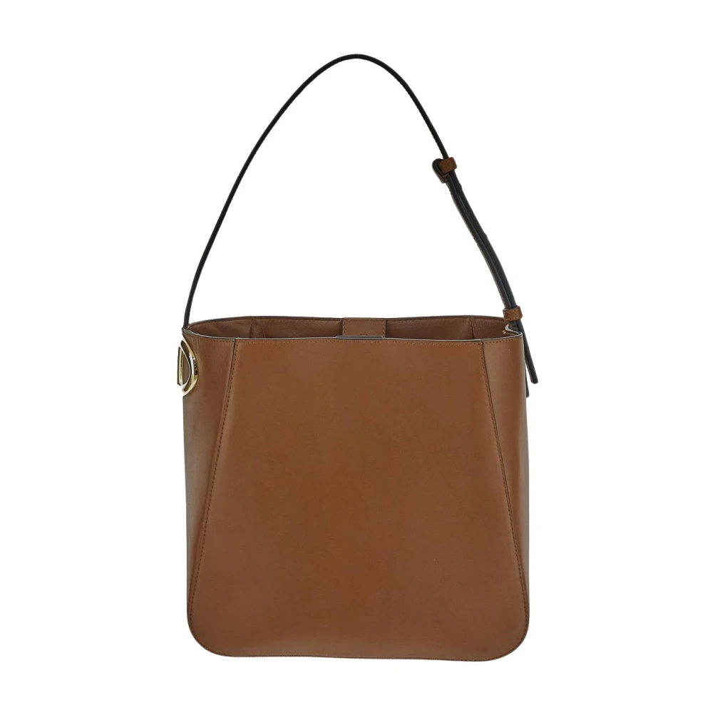 Valentino Garavani Leren Zij-Emmer Tas Brown Dames