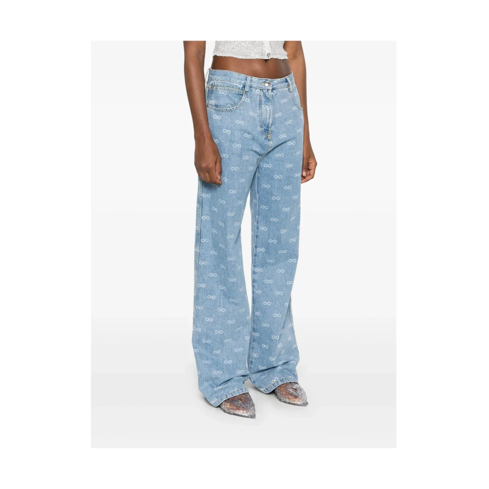 Mach & Mach Blauwe Klassieke Straight Leg Jeans Blue Dames
