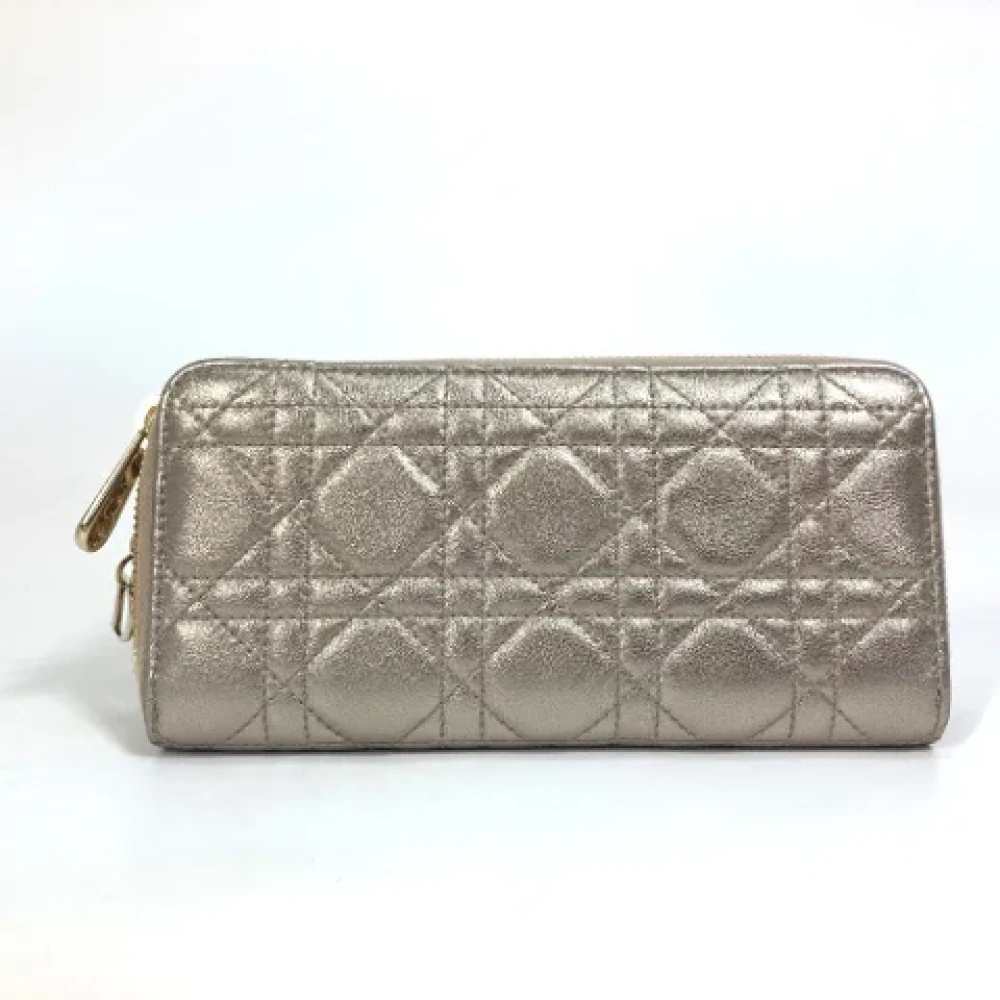 Dior Vintage Pre-owned Leather wallets Yellow Dames