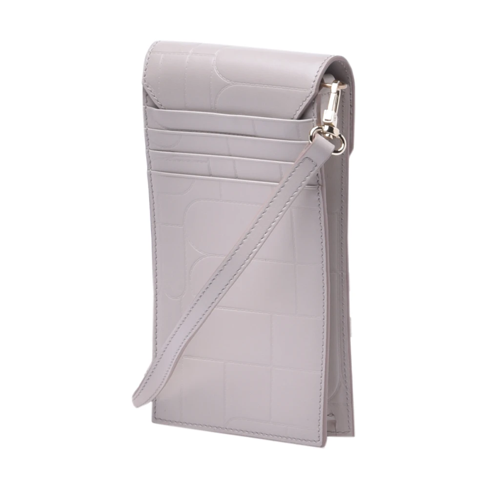 Baldinini Taupe leather phone holder Beige Dames