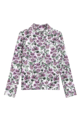 Violets-print interlock polotröja