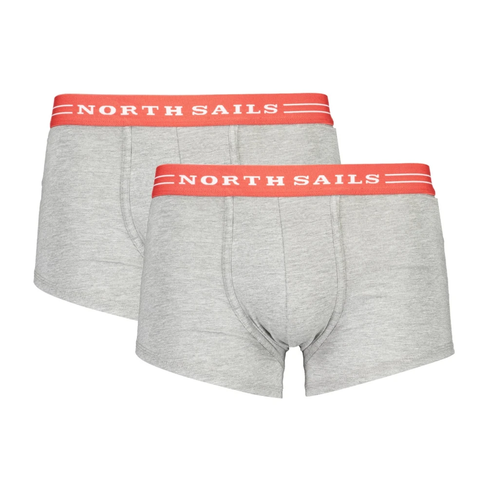North Sails Grijze Heren Boxershorts Bi-Pack Gray Heren
