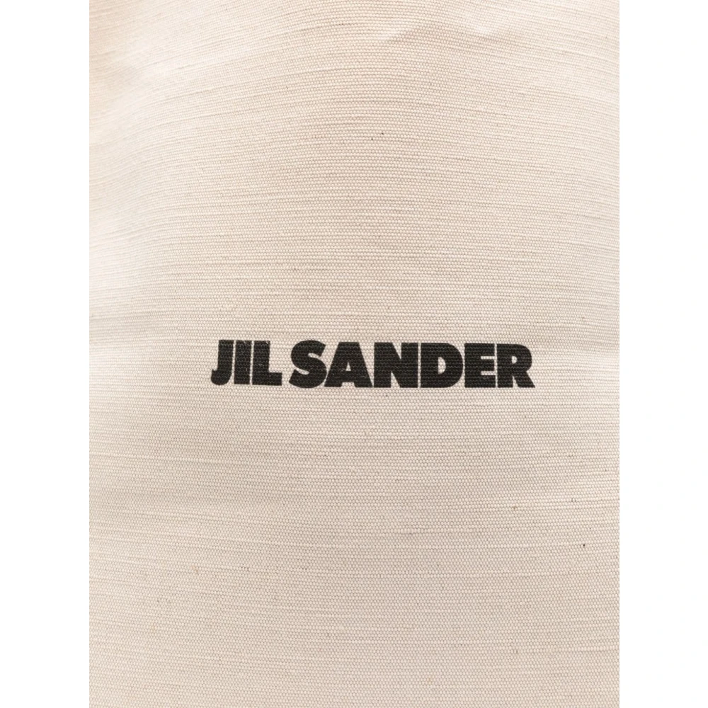 Jil Sander Canvas tas met geborduurd logo White Dames
