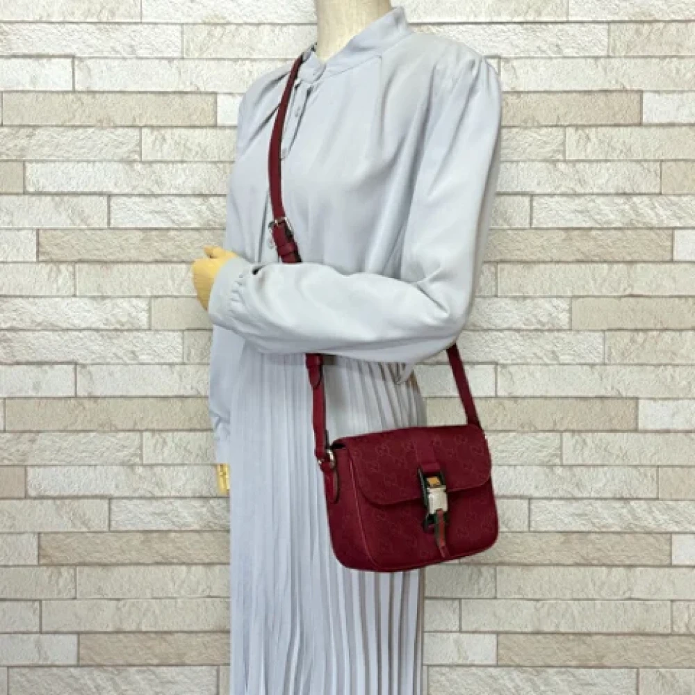 Gucci Vintage Pre-owned Canvas gucci-bags Red Heren