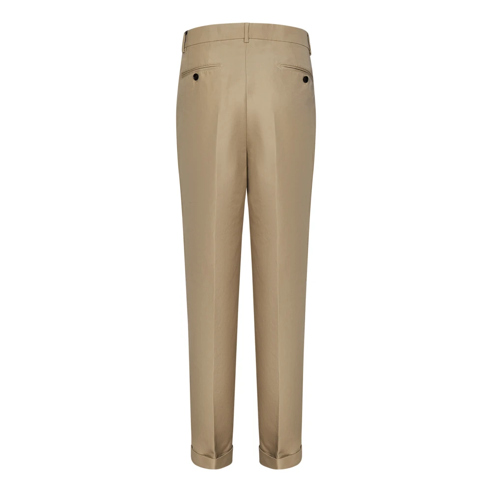 Tom Ford Beige Satijnen Katoenen Broek Aw24 Beige Heren