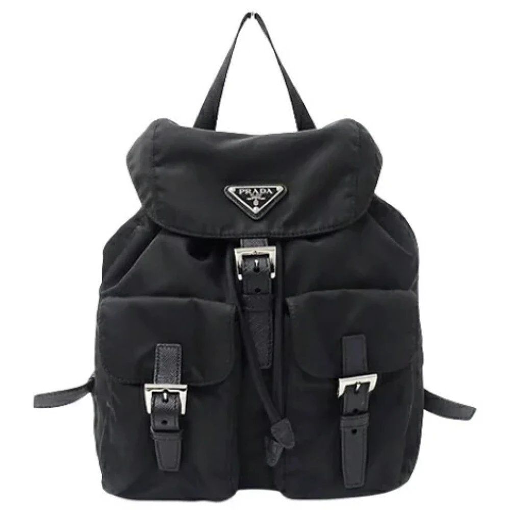 Prada Vintage Pre-owned Nylon prada-bags Black Dames