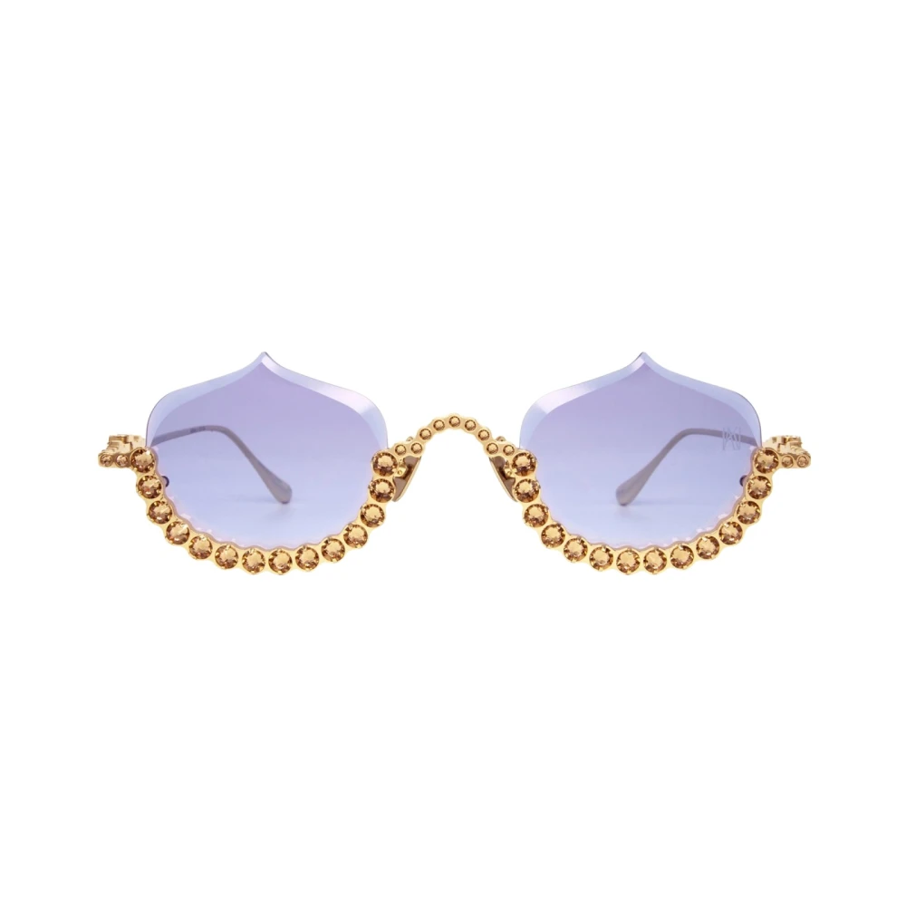 Anna Karin Karlsson Unisex Yellow Sunglasses, 56 Mm, Crystal Meringue Sunglasses