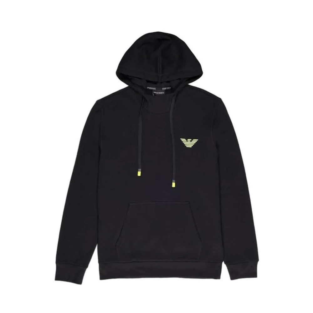 Emporio Armani Zwarte Katoenmix Sweater Black Heren