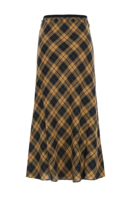 Rutig kjol med hotfix