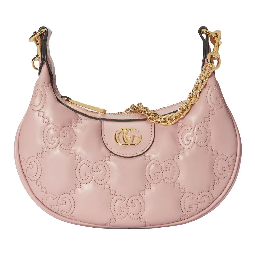 Gucci Matelassé Crossbody Tas met GG Logo Pink Dames