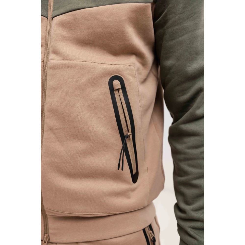 Emporio Armani Fleece Trainingspak Groen Bruin Heren Brown Heren