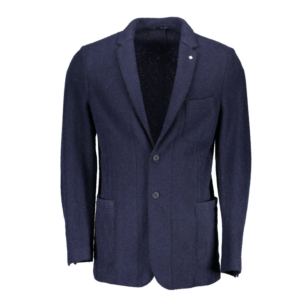 Gant Men's Blue Elegant Wool Blend Jacket