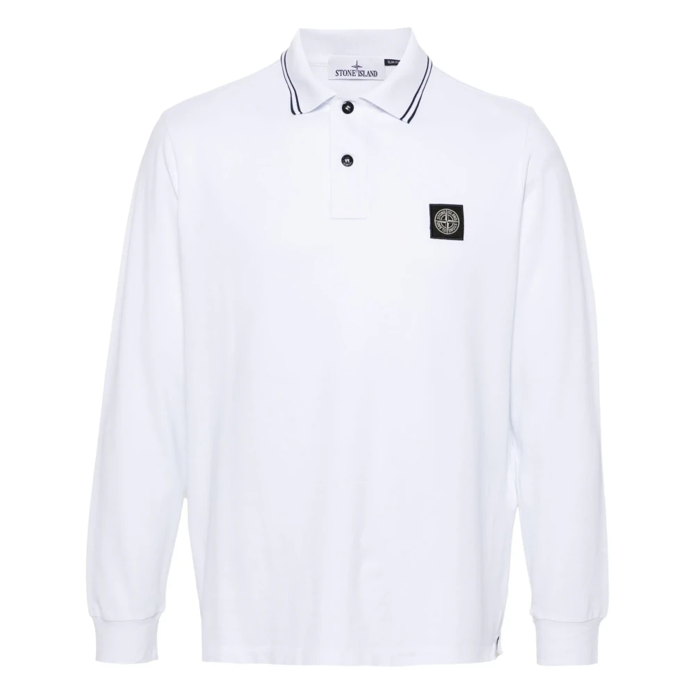 Stone Island Klassieke Polo Shirt in Diverse Kleuren White Heren