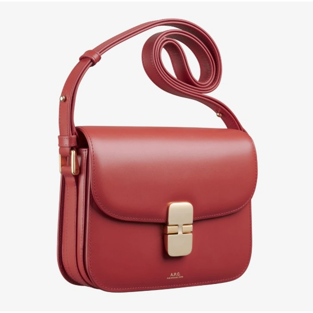 A.p.c. Rode schoudertas met logo-applicatie Red Dames