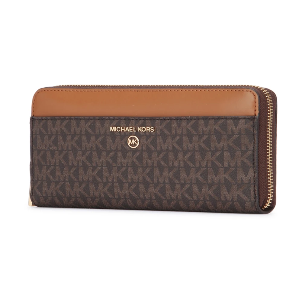 Michael Kors Pocket Continental Portemonnee Brown Dames