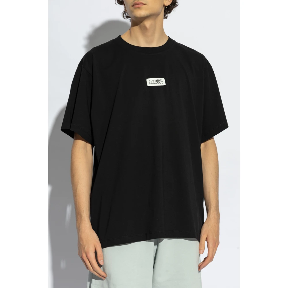 MM6 Maison Margiela T-shirt met logopatch Black Heren