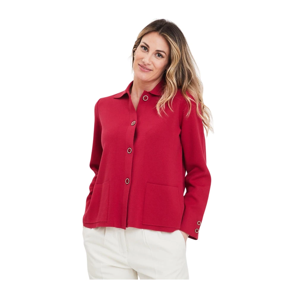 Gran Sasso Stijlvolle Jas Pink Dames