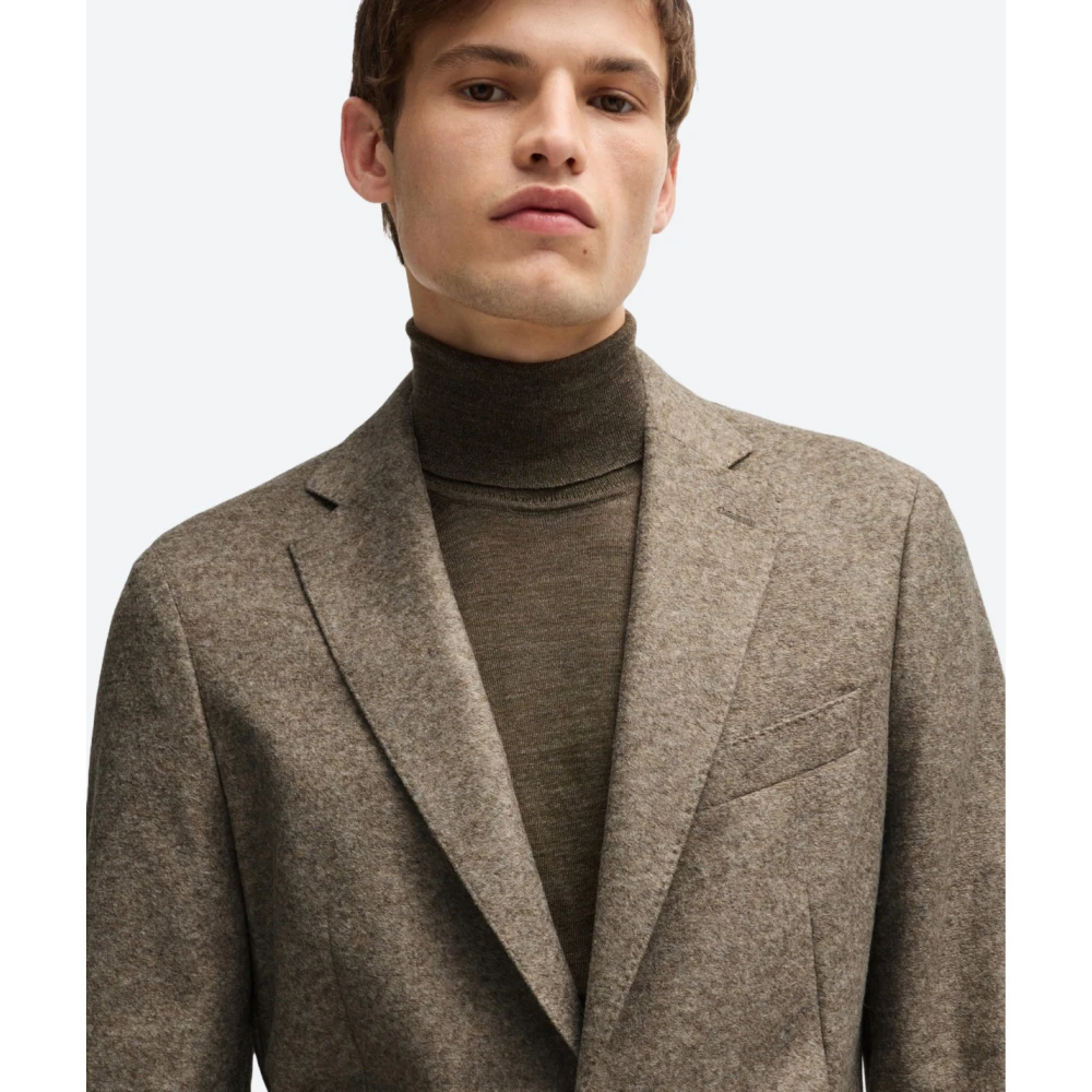 Hugo Boss Stretch jersey en wollen jas Beige Heren