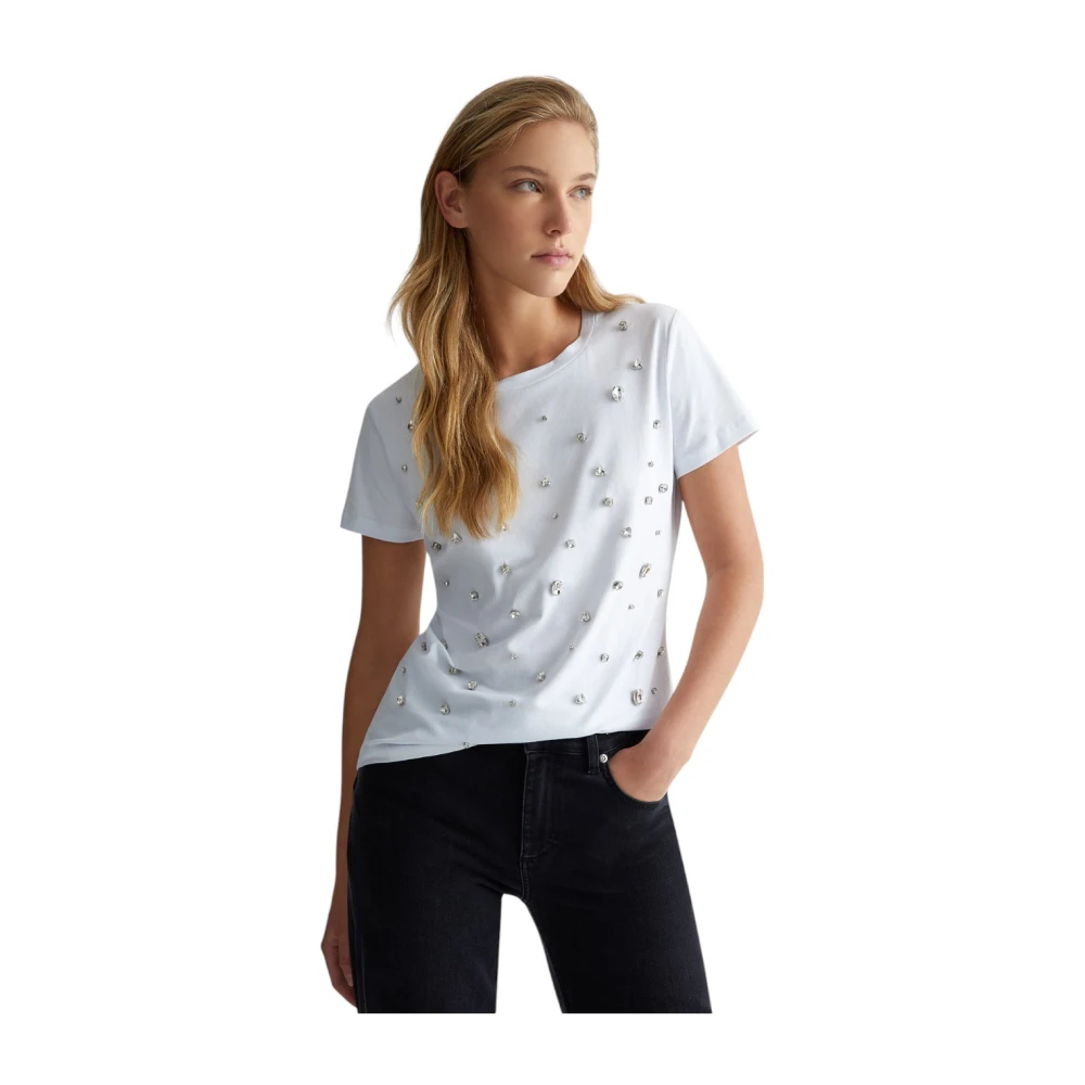 Liu Jo Casual Katoenen T-shirt White Dames