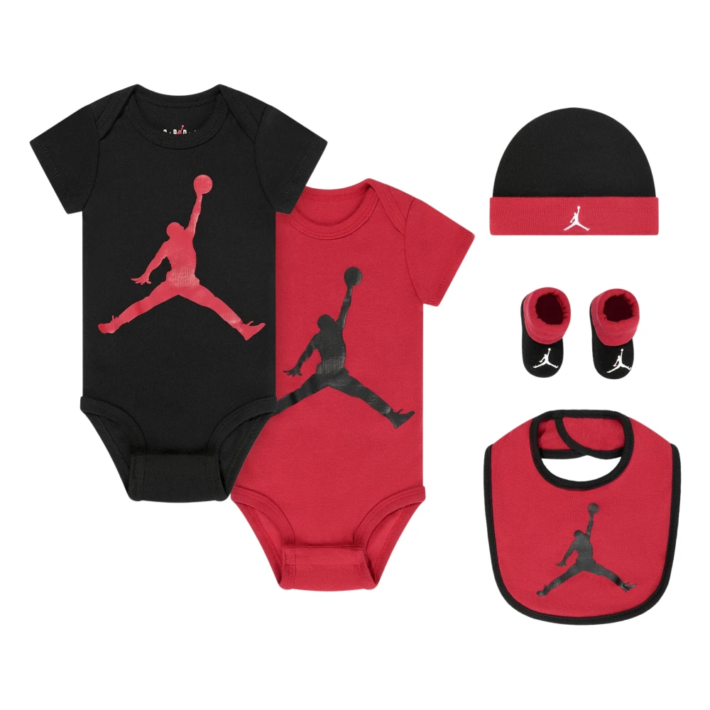 Jordan Unisex Infant Red Baby Bodysuit Set