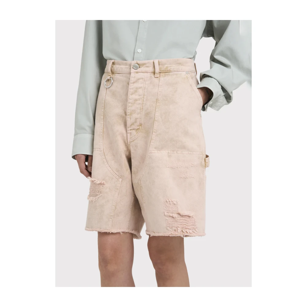 Études Zand Geverfde Denim Broek Beige Heren