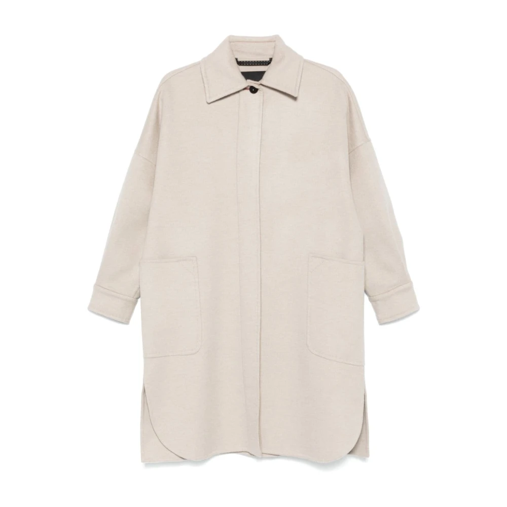 Max Mara Beige Cashmere Oversize Coat Beige Dames