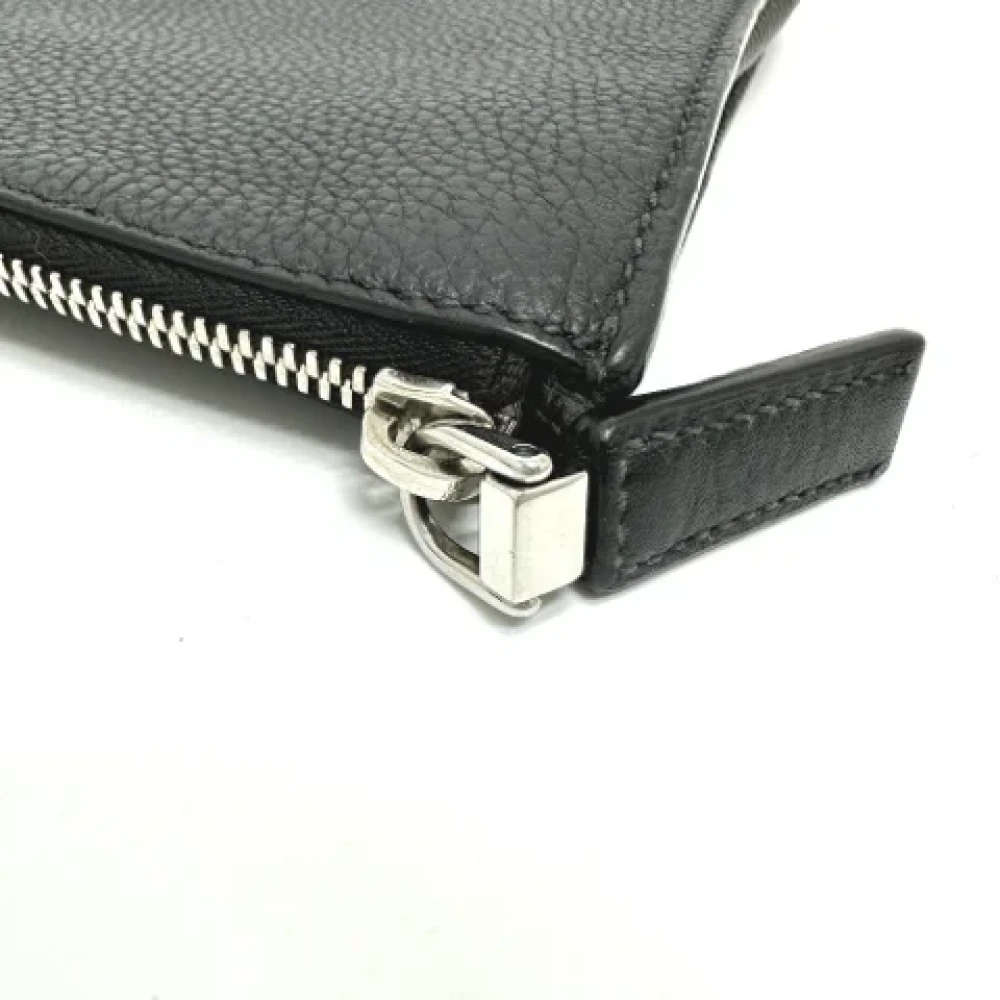 Prada Vintage Pre-owned Leather clutches Black Dames