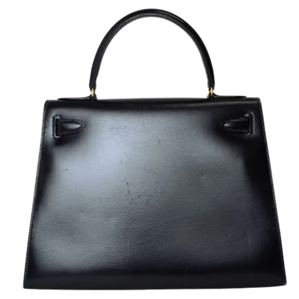Hermès Vintage Pre-owned Leather handbags Black Dames