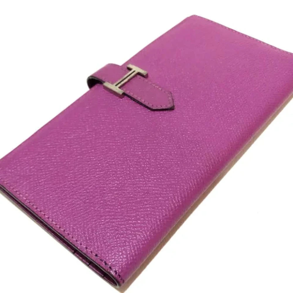Hermès Vintage Pre-owned Leather wallets Pink Dames