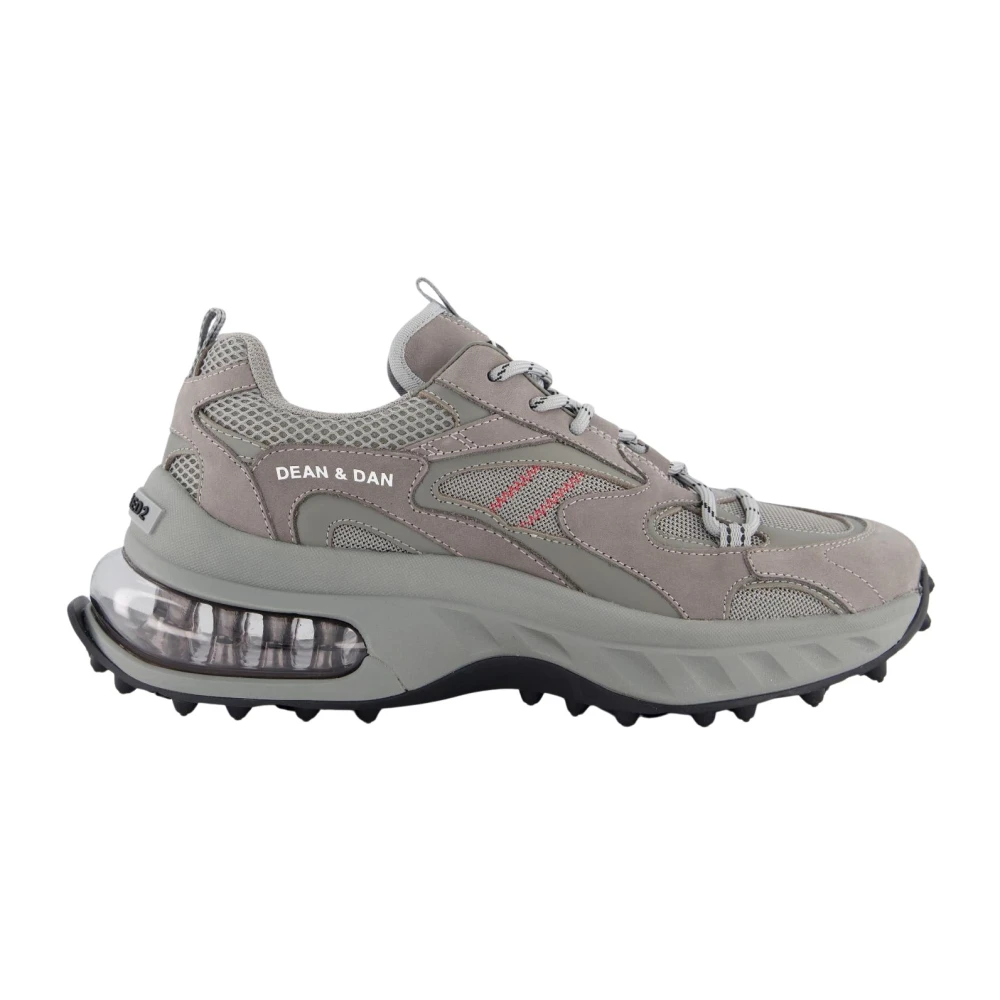 Dsquared2 Men's Gray Low Top Lace-Up Sneakers