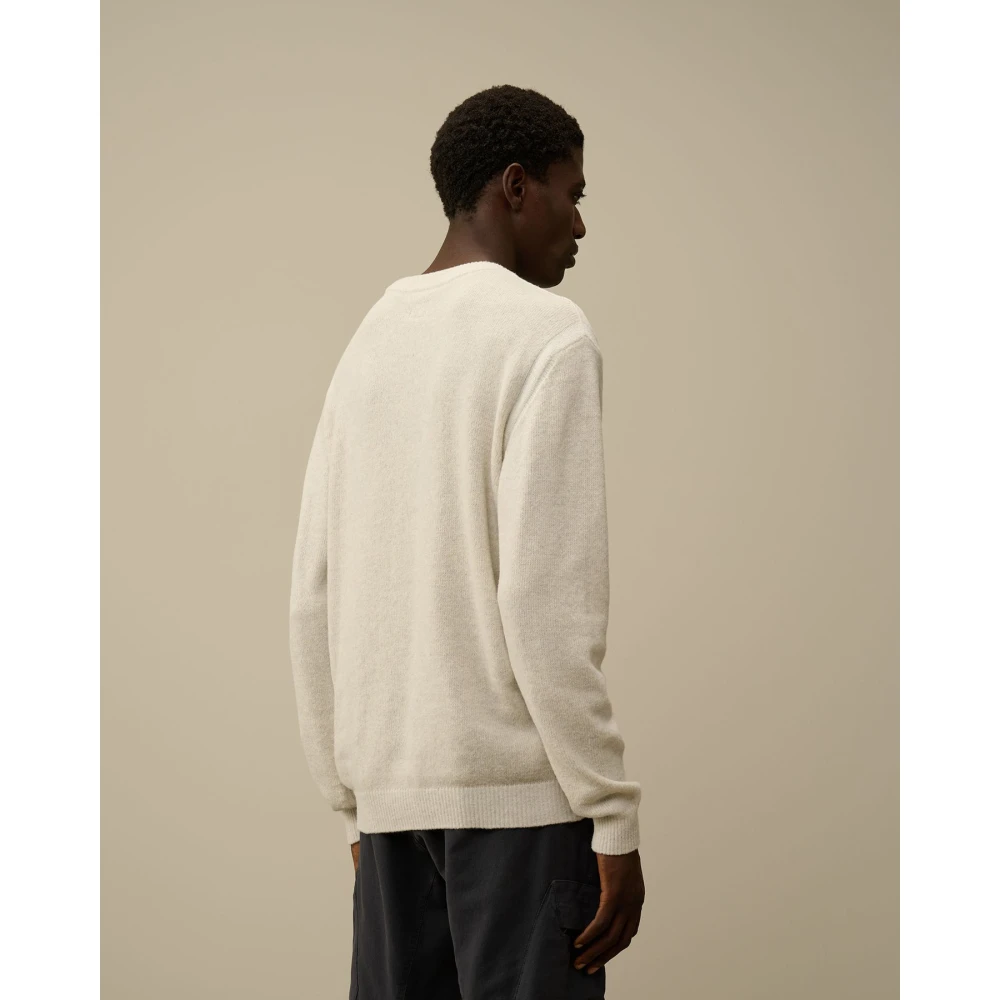 C.P. Company Vanisè Fleece Gebreide Crewneck Sweater Gray Heren