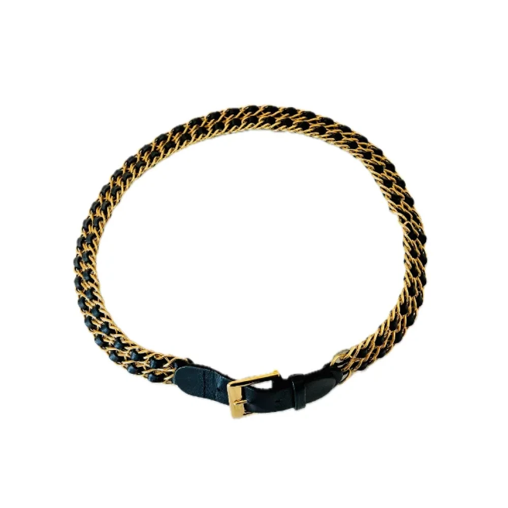 Chanel Vintage Pre-owned Leather belts Yellow Dames