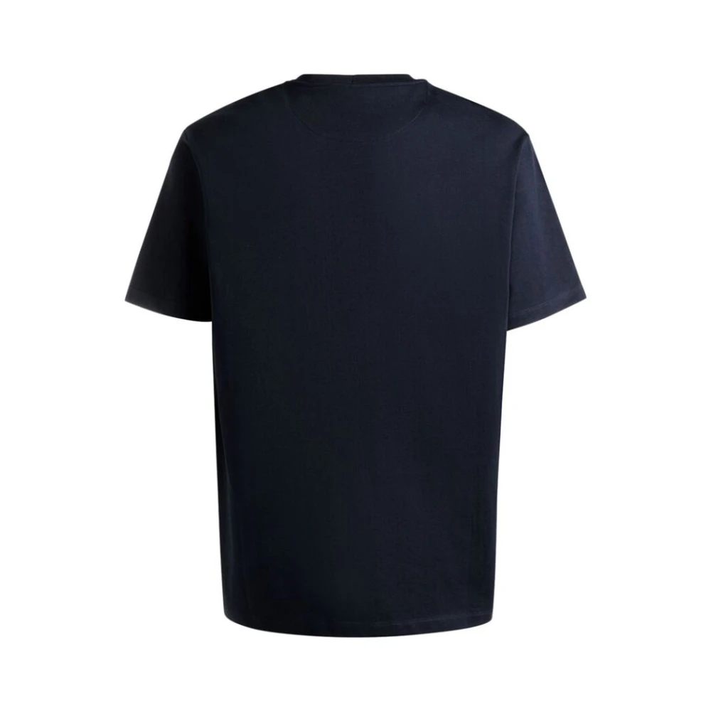 Bally Navy Blue Geborduurd Logo T-shirt Blue Heren
