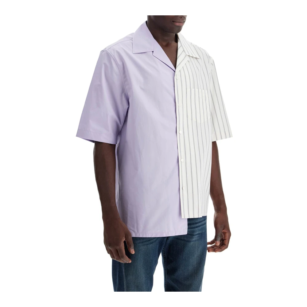 Lanvin Asymmetrisch Paneel Bowling Shirt White Heren