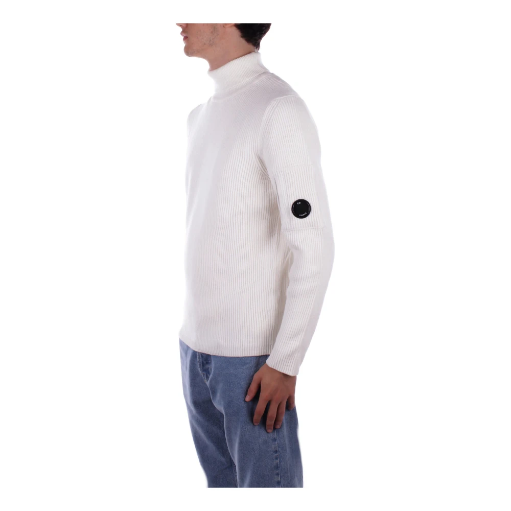 C.P. Company Hoge Hals Logo Trui White Heren