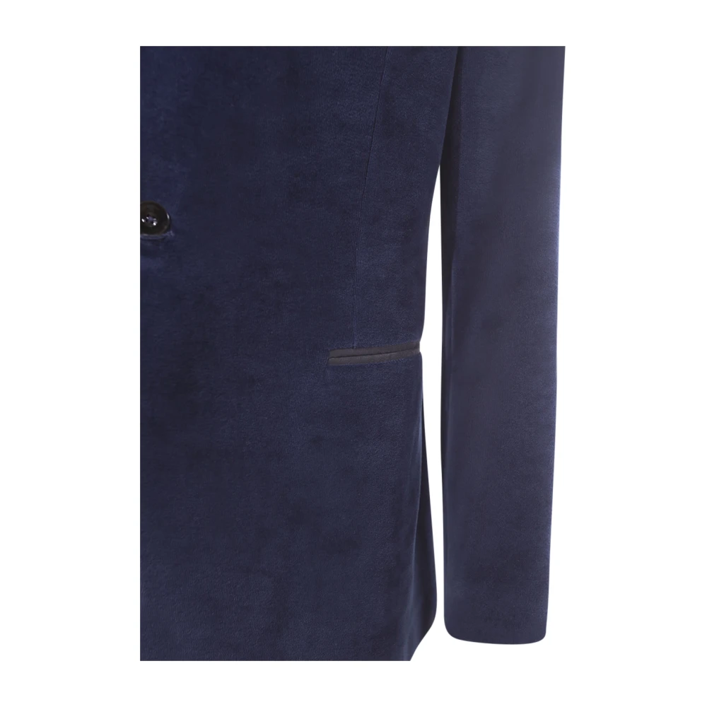 Circolo 1901 Blauwe Peak Revers Jas Italiaans Gemaakt Blue Heren
