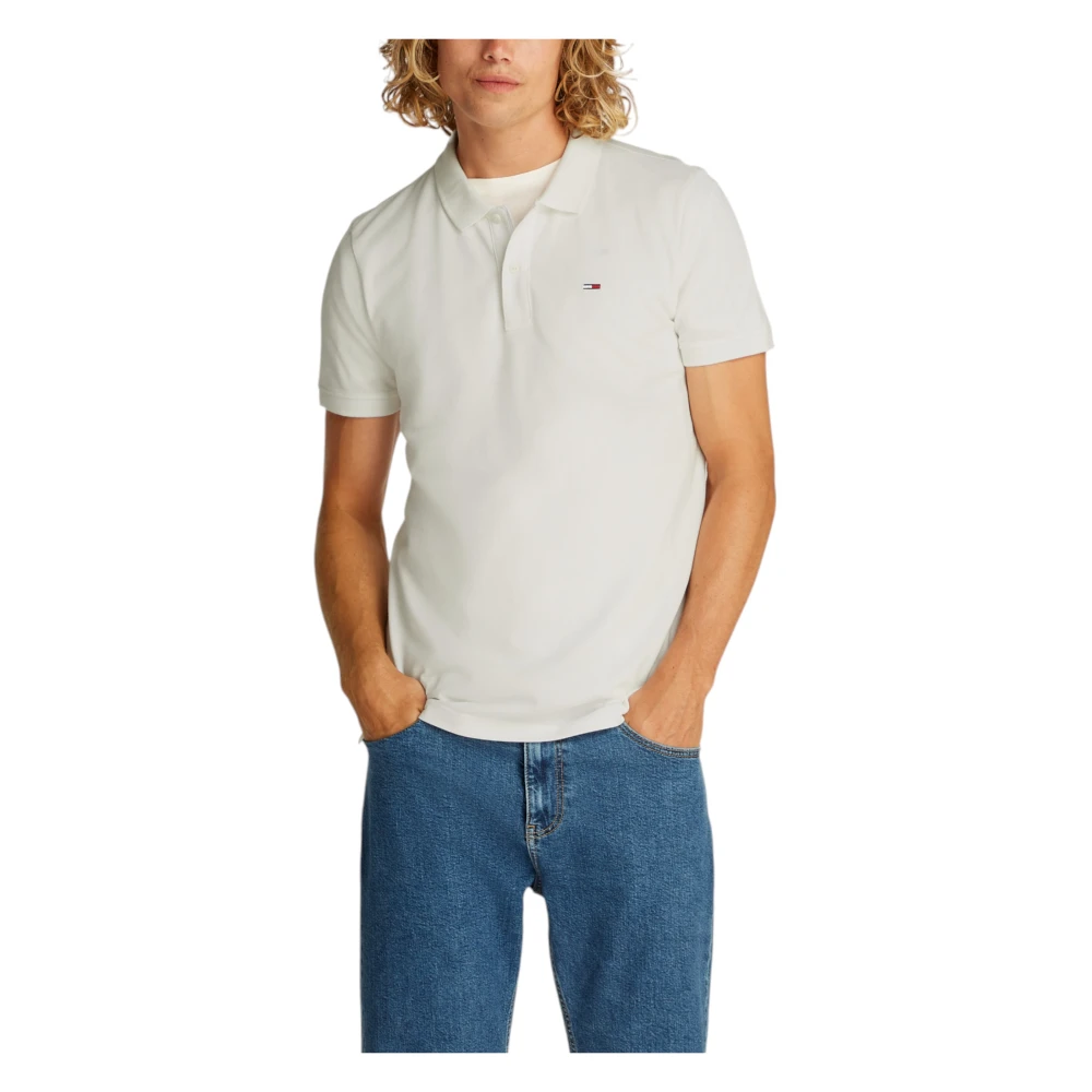Tommy Jeans Katoenen Polo Shirt Collectie White Heren